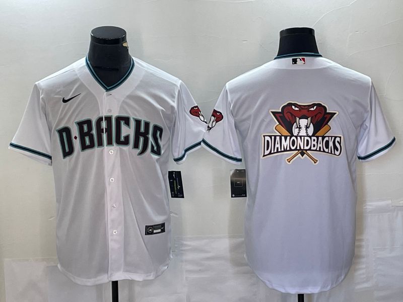 Men Arizona Diamondback Blank White Game Nike 2023 MLB Jersey style 1